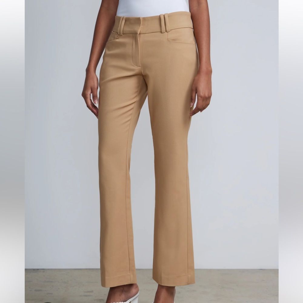 NY & Co. Tan Mid Rise City Stretch Bootcut Trouser Pants 6 6T